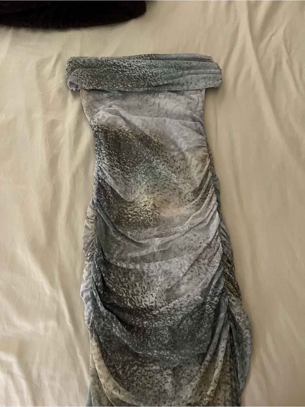 Off-Shoulder Bodycon Maxi Dress — Sage Green - Picture 3 of 6